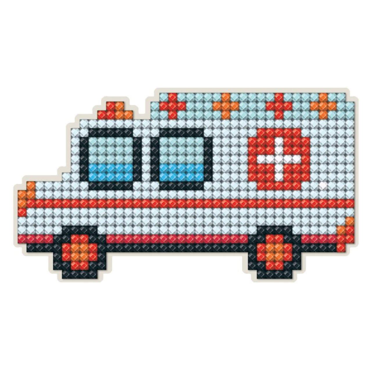 DIY Collection D'Art Ambulance Vehicle Kids Diamond Magnet Kit